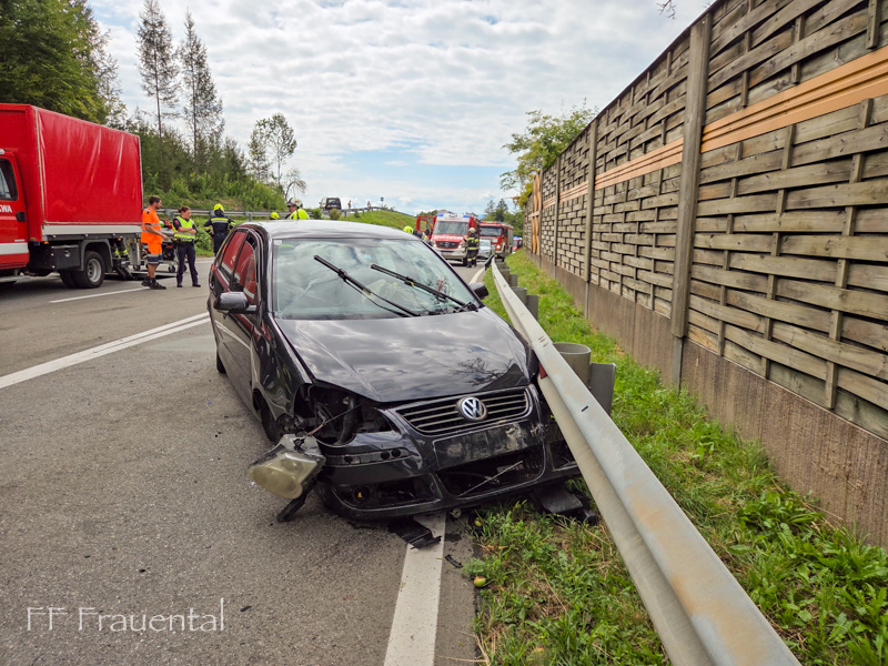 Verkehrsunfall am Ende des Johngraben Richtung Rassach 